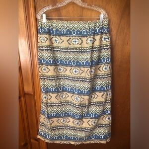 Southwestern Denim Maxi Skirt